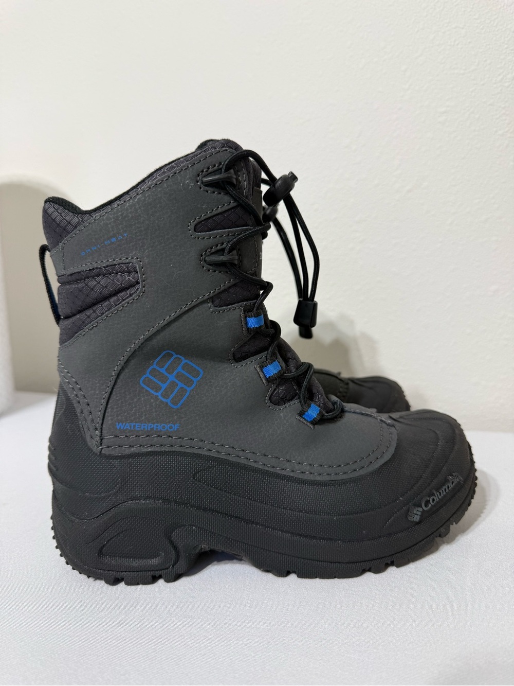 Columbia Youth Bugaboot Snow Black Grey Boots Size 3 Boys Girls Winter
